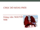 Bài giảng Chọc dò màng phổi - Nguyễn Thị Ý Nhi