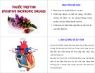 Bài giảng Thuốc trợ tim (Positive inotropic drugs)