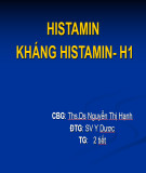 Bài giảng Histamin và kháng histamin-H1 - ThS. Ds Nguyễn Thị Hạnh