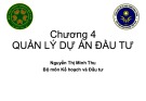 Bài giảng Kinh tế đầu tư 1: Chương 4 - Nguyễn Thị Minh Thu