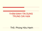 Bài giảng Thẩm định tín dụng: Thẩm định tín dụng trung dài hạn - ThS. Phùng Hữu Hạnh