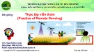 Bài giảng Thực tập viễn thám (Practice of remote sensing): Giới thiệu chương trình học - ThS. Nguyễn Duy Liêm