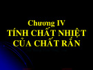 Bài giảng Vật lý chất rắn: Chương 4 - TS. Lê Văn Thăng