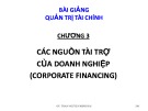 Bài giảng Quản trị tài chính: Chương 3 - Trần Nguyễn Minh Hải