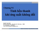 Bài giảng Cơ học ứng dụng: Chương 6 - ThS. Nguyễn Thanh Nhã