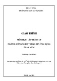 Giáo trình Lập trình C# (Ngành: Công nghệ thông tin - Cao đẳng) - Trường Cao đẳng Xây dựng số 1