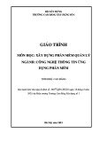 Giáo trình Xây dựng phần mềm quản lý (Ngành: Công nghệ thông tin - Cao đẳng) - Trường Cao đẳng Xây dựng số 1