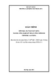 Giáo trình Dự toán xây dựng (Ngành: Công nghệ kỹ thuật công trình xây dựng - Cao đẳng) - Trường Cao đẳng Xây dựng số 1