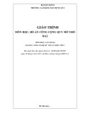 Giáo trình Đồ án công cộng quy mô nhỏ ĐA2 (Ngành: Công nghệ kỹ thuật kiến trúc - Cao đẳng) - Trường Cao đẳng Xây dựng số 1