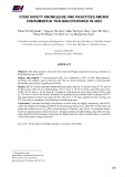 Kiến thức, thực hành an toàn thực phẩm của người tiêu dùng thực phẩm tại Thái Bình năm 2023