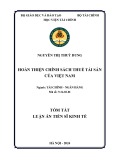 Tóm tắt Luận án Tiến sĩ Kinh tế: Hoàn thiện chính sách thuế tài sản của Việt Nam