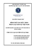 Tóm tắt Luận án Tiến sĩ Luật học: Hình thức di chúc theo pháp luật dân sự Việt Nam