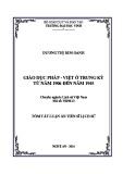 Tóm tắt Luận án Tiến sĩ Lịch sử: Giáo dục Pháp - Việt ở Trung Kỳ từ năm 1906 đến năm 1945