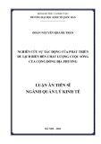 Luận án Tiến sĩ Quản lý kinh tế: Nghiên cứu sự tác động của phát triển du lịch biển đến chất lượng cuộc sống của cộng đồng địa phương