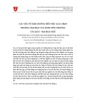 Các yếu tố ảnh hưởng đến việc lựa chọn trường đại học của sinh viên trường Du lịch – Đại học Huế