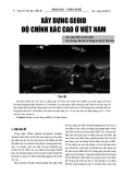 Xây dựng Geoid độ chính xác cao ở Việt Nam