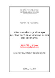 Luận văn Thạc sĩ Quản trị kinh doanh: Nâng cao năng lực lãnh đạo tại Công ty Cổ phần vàng bạc đá quý Phú Nhuận (PNJ)