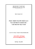 Luận văn Thạc sĩ Quản trị kinh doanh: Phát triển nguồn nhân lực tại Tập đoàn Logigear - Chi nhánh Việt Nam