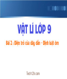 Tài liệu môn Khoa học tự nhiên lớp 9 - Chủ đề: Điện trở. Định luật Ohm