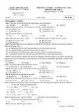 Đề thi học kì 2 môn Hóa học lớp 11 năm 2023-2024 - Trường THPT Lý Tự Trọng, Quảng Nam