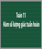 Một số kiến thức về hàm số tuần hoàn