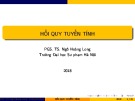 Bài giảng Hồi quy tuyến tính - PGS. TS. Ngô Hoàng Long