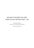 Bài tập Lý thuyết xác suất (Dành cho sinh viên khoa Toán - Tin) - Trường Đại học Sư Phạm Hà Nội