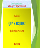 Bài giảng Quản trị học: Bài 1 - TS. Hoàng Quang Thành