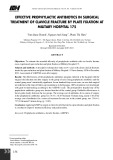 Hiệu quả kháng sinh dự phòng trong phẫu thuật điều trị gãy xương đòn bằng kết xương nẹp vít tại Bệnh viện Quân y 175