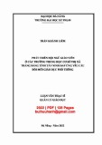 Luận văn Thạc sĩ Quản lý giáo dục: Phát triển đội ngũ giáo viên ở các trường trung học cơ sở thị xã Trảng Bàng tỉnh Tây Ninh đáp ứng yêu cầu đổi mới giáo dục phổ thông