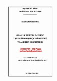 Luận văn Thạc sĩ Quản lý giáo dục: Quản lý thiết bị dạy học tại trường Đại học Công nghệ thành phố Hồ Chí Minh