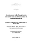 Luận văn Thạc sĩ Khoa học giáo dục: Hình thành phát phát triển năng lực tính toán cho học sinh thông qua bài tập hóa học vô cơ trường trung học cơ sở