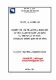 Luận văn Thạc sĩ Quản trị kinh doanh: Nghiên cứu các nhân tố tác động đến sự thỏa mãn của người lao động tại Trung tâm An ninh - Cảng hàng không Quốc tế Đà Nẵng