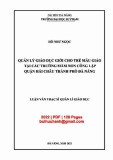 Luận văn Thạc sĩ Quản lý giáo dục: Quản lý giáo dục giới cho trẻ mẫu giáo tại các trường mầm non công lập quận Hải Châu thành phố Đà Nẵng