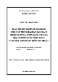 Tóm tắt luận văn Thạc sĩ Quản trị kinh doanh: Quản trị rủi ro tín dụng trong cho vay trung dài hạn sản xuất kinh doanh tại Ngân hàng thương mại cổ phần Xuất nhập khẩu Việt Nam - Chi nhánh Buôn Ma Thuột