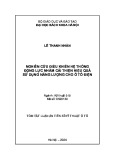 Tóm tắt Luận án Tiến sĩ Kỹ thuật ô tô: Nghiên cứu điều khiển hệ thống động lực nhằm cải thiện hiệu quả sử dụng năng lượng cho ô tô điện