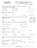 Đề thi giữa học kì 2 môn Toán lớp 11 năm 2023-2024 - Trường THPT Bảo Lộc, Lâm Đồng
