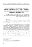 Long term survival outcomes of radiation therapy for unresectable, locally advanced non-small cell lung cancer: A single center experience at Hospital 175