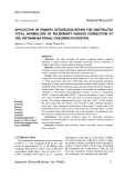 Application of primary sutureless repair for obstructed total anomalous of pulmonary venous connection at the Vietnam National Children’s Hospital