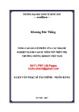 Luận văn Thạc sĩ Tài chính ngân hàng: Nâng cao giá cổ phiếu của các doanh nghiệp ngành Cao su niêm yết trên thị trường chứng khoán Việt Nam