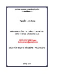 Luận văn Thạc sĩ Tài chính ngân hàng: Hoàn thiện công tác quản lý chi phí tại Công ty TNHH Kim Thành Nam