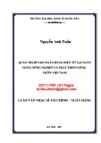 Luận văn Thạc sĩ Tài chính ngân hàng: Quản trị rủi ro ngân hàng điện tử tại Ngân hàng Nông nghiệp và Phát triển nông thôn Việt Nam