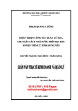 Luận văn Thạc sĩ Tài chính ngân hàng: Hoàn thiện công tác quản lý thu, chi ngân sách nhà nước trên địa bàn huyện Yên Lữ, tỉnh Hưng Yên