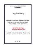 Luận văn Thạc sĩ Tài chính ngân hàng: Phát triển hoạt động cho thuê tài chính tại Công ty Cho thuê tài chính trách nhiệm hữu hạn BIDV - Sumi Trust