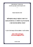 Luận văn Thạc sĩ Tài chính ngân hàng: Mở rộng hoạt động cho vay khách hàng cá nhân tại PG Bank  - Chi nhánh Đồng Tháp