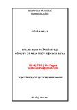 Luận văn Thạc sĩ Quản trị kinh doanh: Hoạch định ngân sách tại Công ty cổ phần Thuỷ điện Đăk Rơ Sa