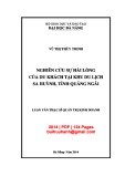 Luận văn Thạc sĩ Quản trị kinh doanh: Nghiên cứu sự hài lòng của du khách tại Khu du lịch Sa Huỳnh, tỉnh Quảng Ngãi