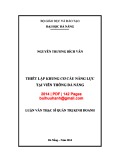 Luận văn Thạc sĩ Quản trị kinh doanh: Thiết lập khung cơ cấu năng lực tại Viễn Thông Đà Nẵng