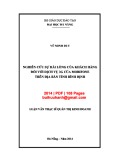 Luận văn Thạc sĩ Quản trị kinh doanh: Nghiên cứu sự hài lòng của khách hàng đối với dịch vụ 3G của Mobifone trên địa bàn tỉnh Bình Định