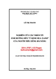 Luận văn Thạc sĩ Quản trị kinh doanh: Nghiên cứu các nhân tố ảnh hưởng đến Ý định mua xanh của người tiêu dùng Đà Nẵng